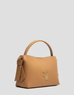 Bolso de mano Nina midi piel beige