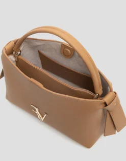 Bolso de mano Nina midi piel beige