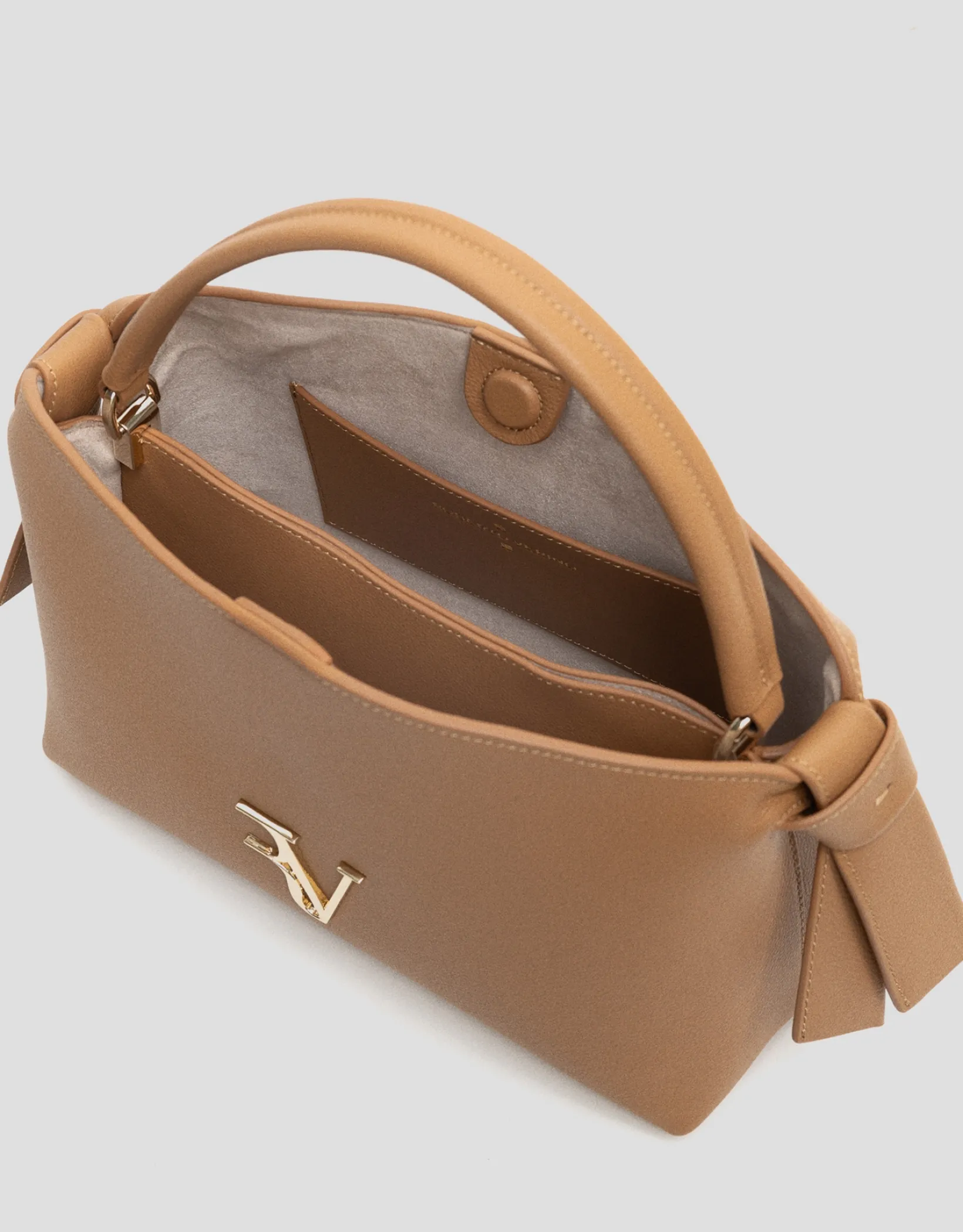 Bolso de mano Nina midi piel beige