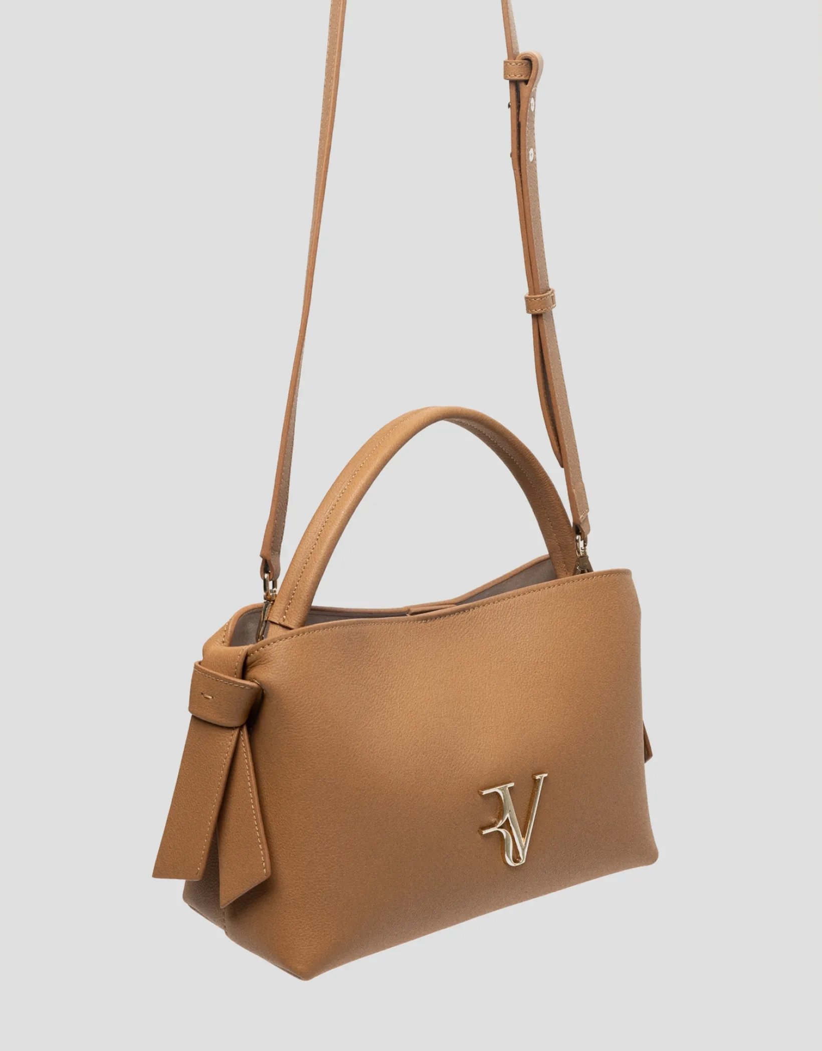 Bolso de mano Nina midi piel beige