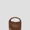Bolso de mano Paula Clutch piel trenzada cuero