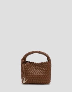 Bolso de mano Paula Clutch piel trenzada cuero