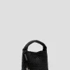 Bolso de mano Paula Clutch piel trenzada negro