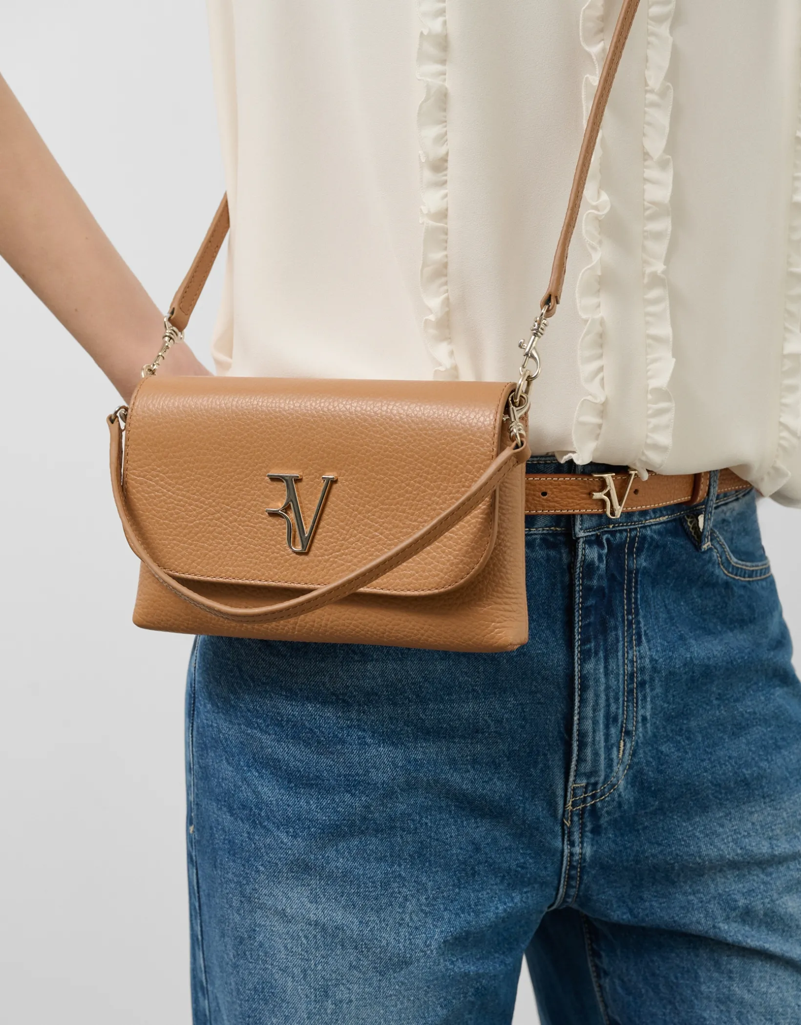 Bolso de mano Rita piel cámel