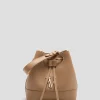 Bolso de mano Valentina Bucket piel cámel