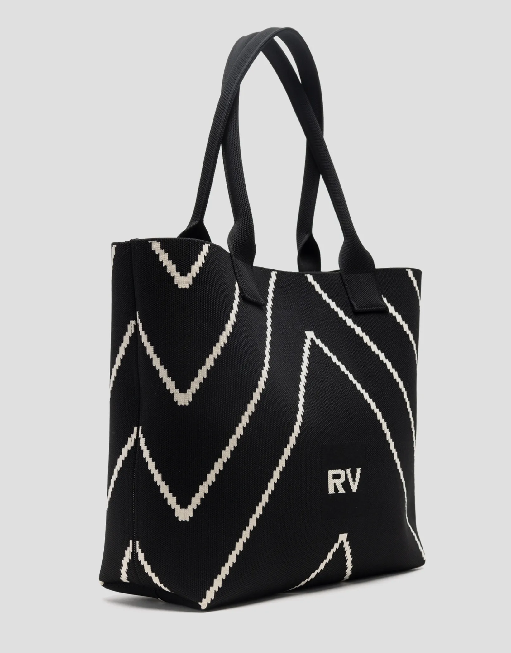 Bolso maxi shopper Kendall punto negro listas crudo