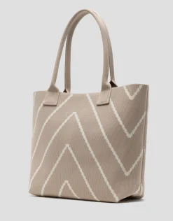 Bolso maxi shopper Kendall punto nude listas crudo