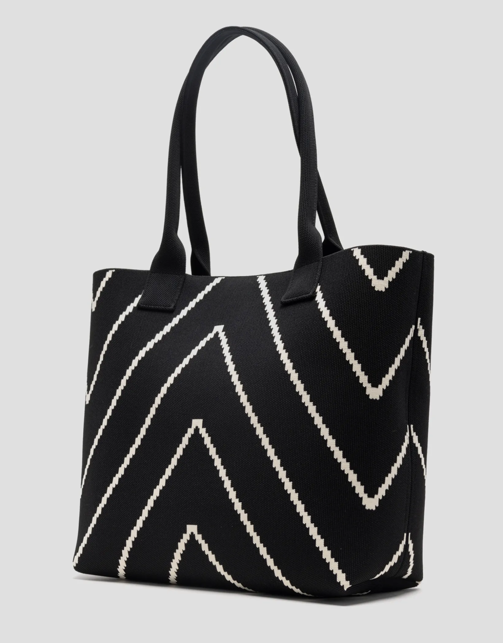 Bolso maxi shopper Kendall punto negro listas crudo