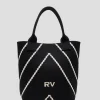 Bolso shopper Kendall punto negro listas crudo