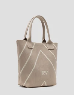 Bolso shopper Kendall punto nude listas beige