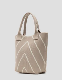 Bolso shopper Kendall punto nude listas beige