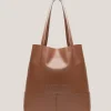 Bolso shopper Megan Midi piel cámel