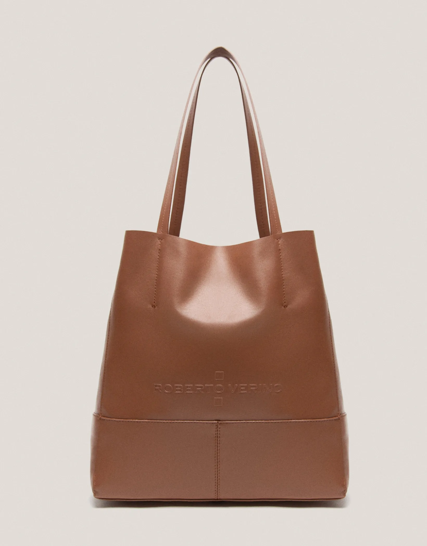 Bolso shopper Megan Midi piel cámel