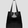 Bolso shopper Megan Midi piel negro