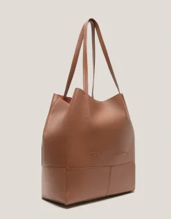 Bolso shopper Megan Midi piel cámel