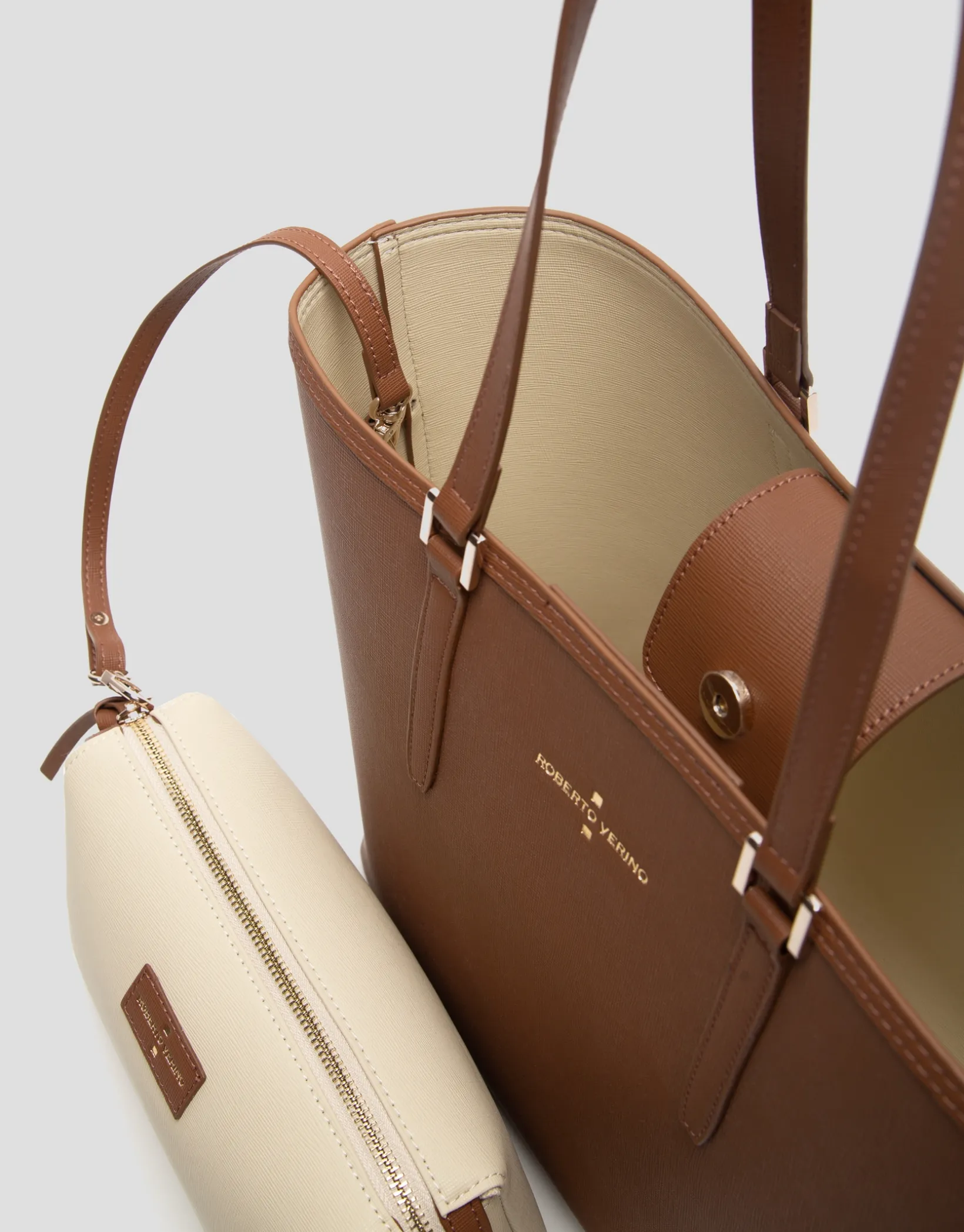 Bolso shopper Sama piel cámel