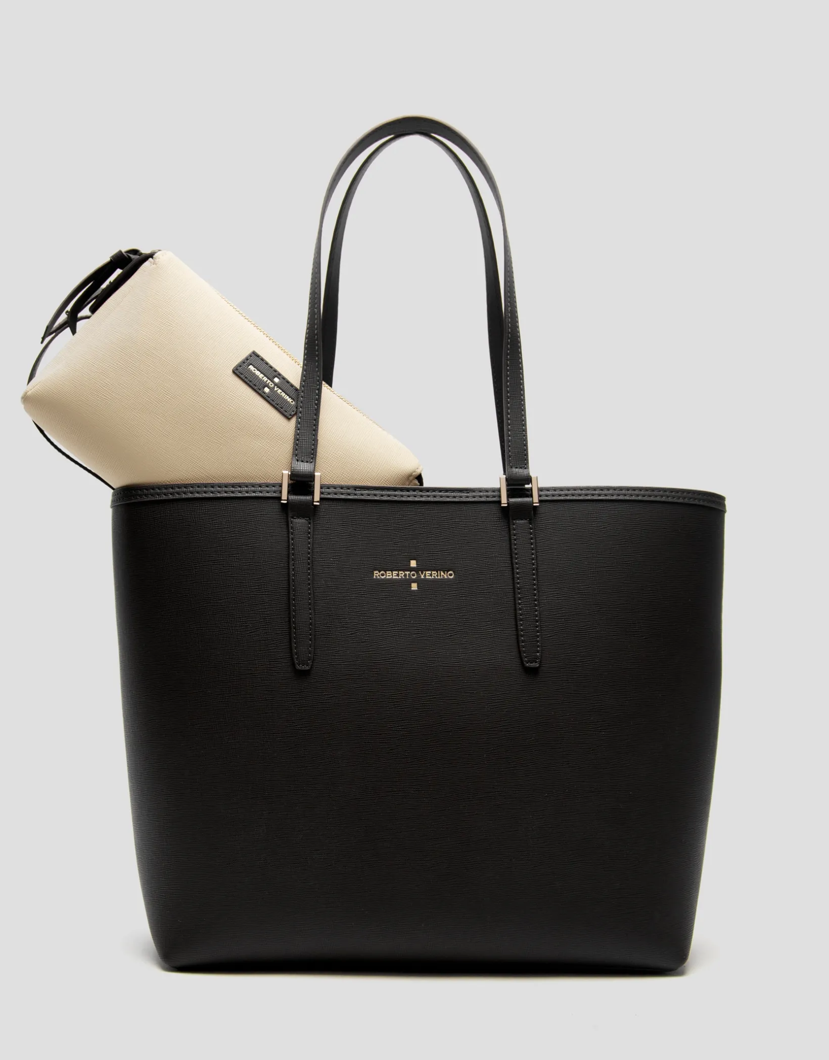 Bolso shopper Sama piel negra