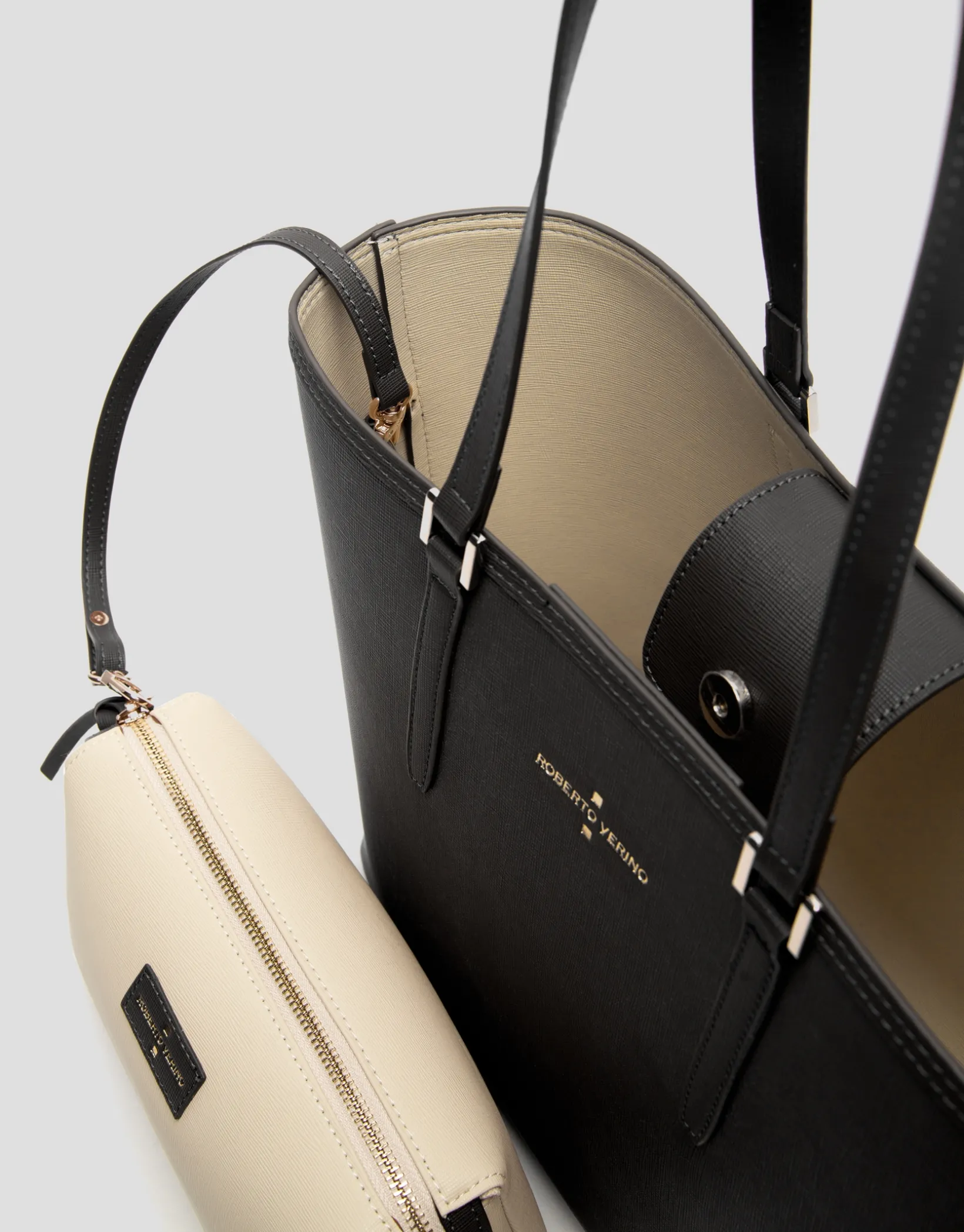 Bolso shopper Sama piel negra