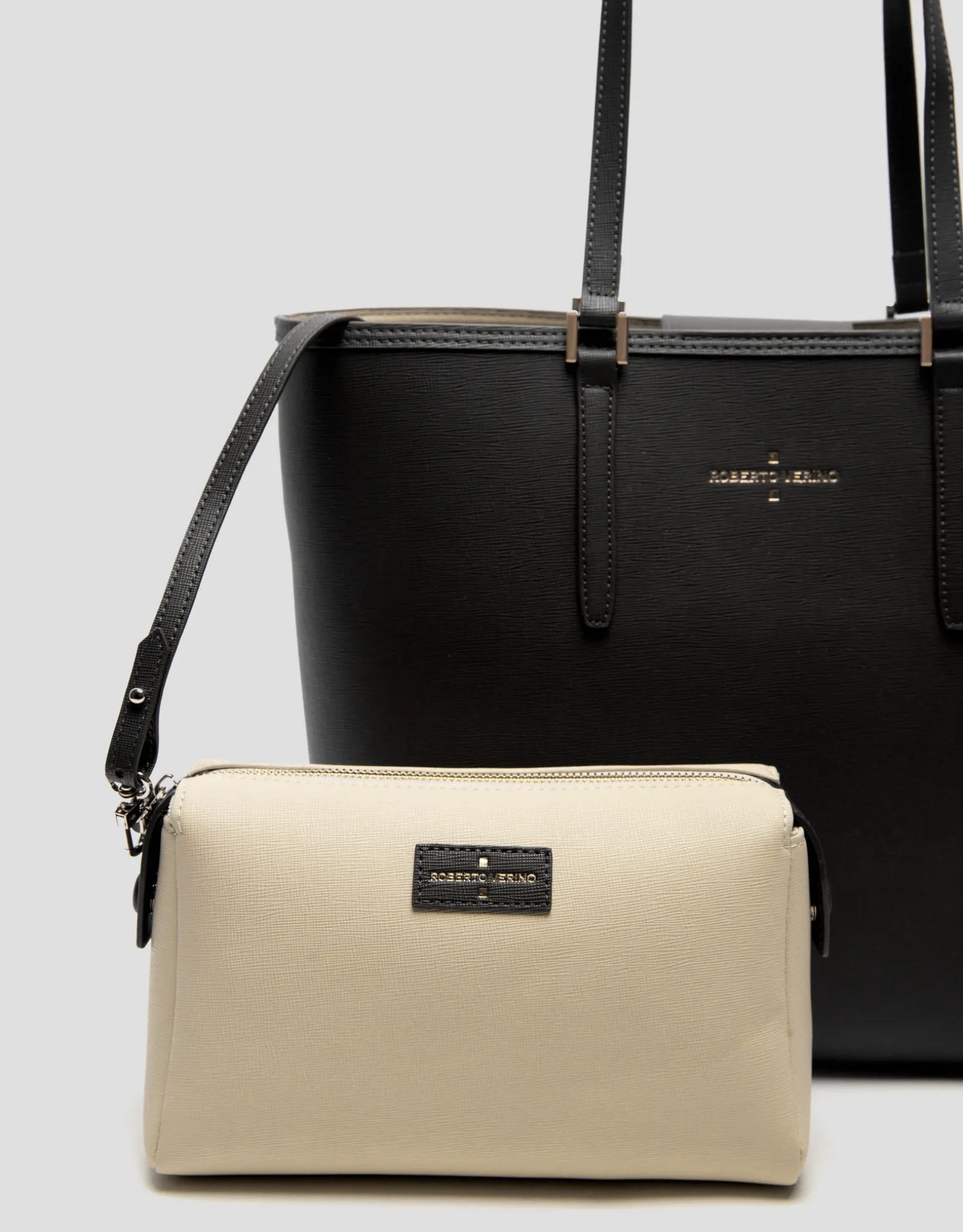 Bolso shopper Sama piel negra