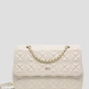 Bolso shoulder Linda Maxi piel acolchada crudo