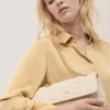 Bolso shoulder Linda Midi piel acolchada crudo