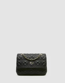 Bolso shoulder Linda Mini piel acolchada negro