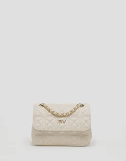 Bolso shoulder Linda Mini piel acolchada crudo
