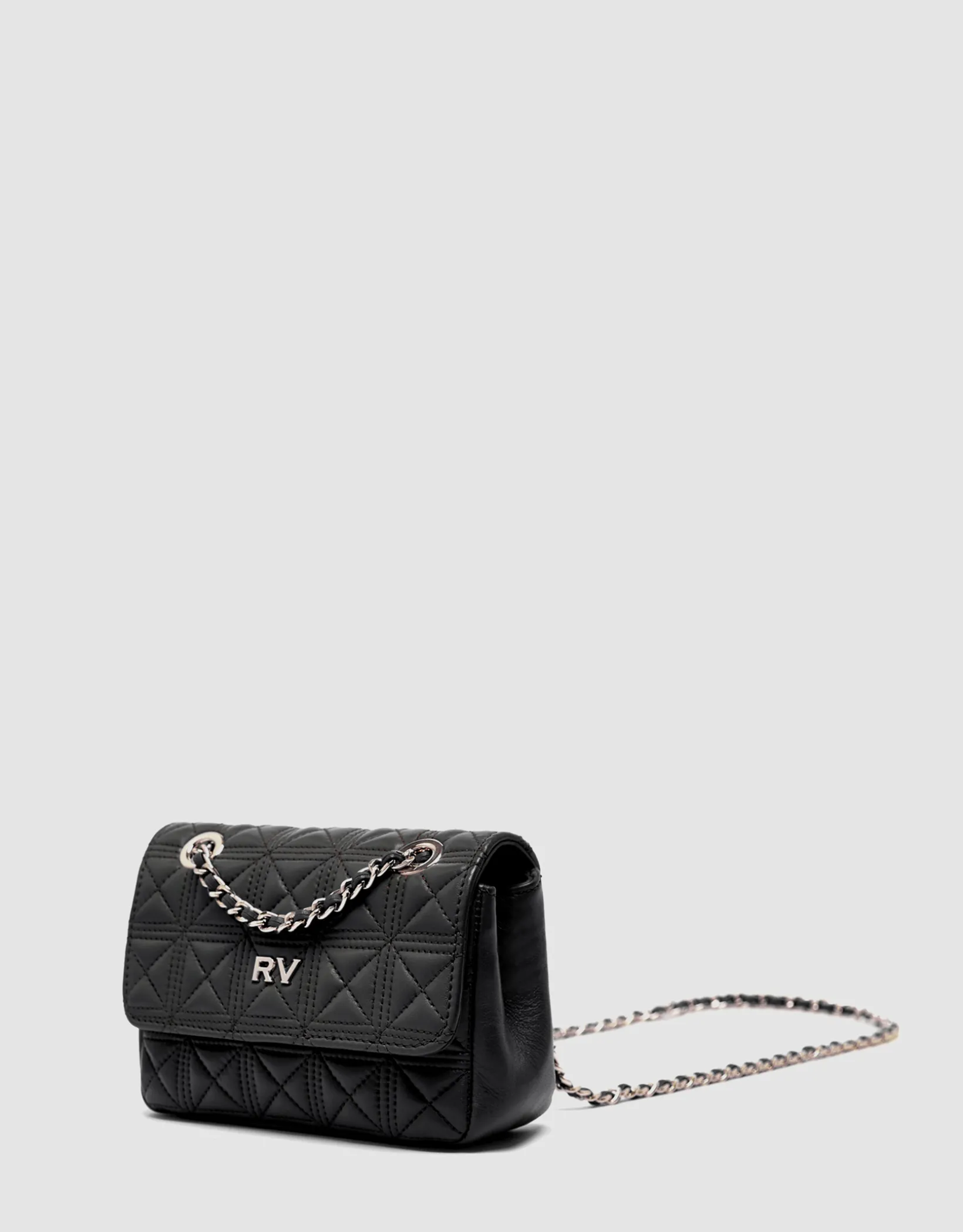 Bolso shoulder Linda Mini piel acolchada negro