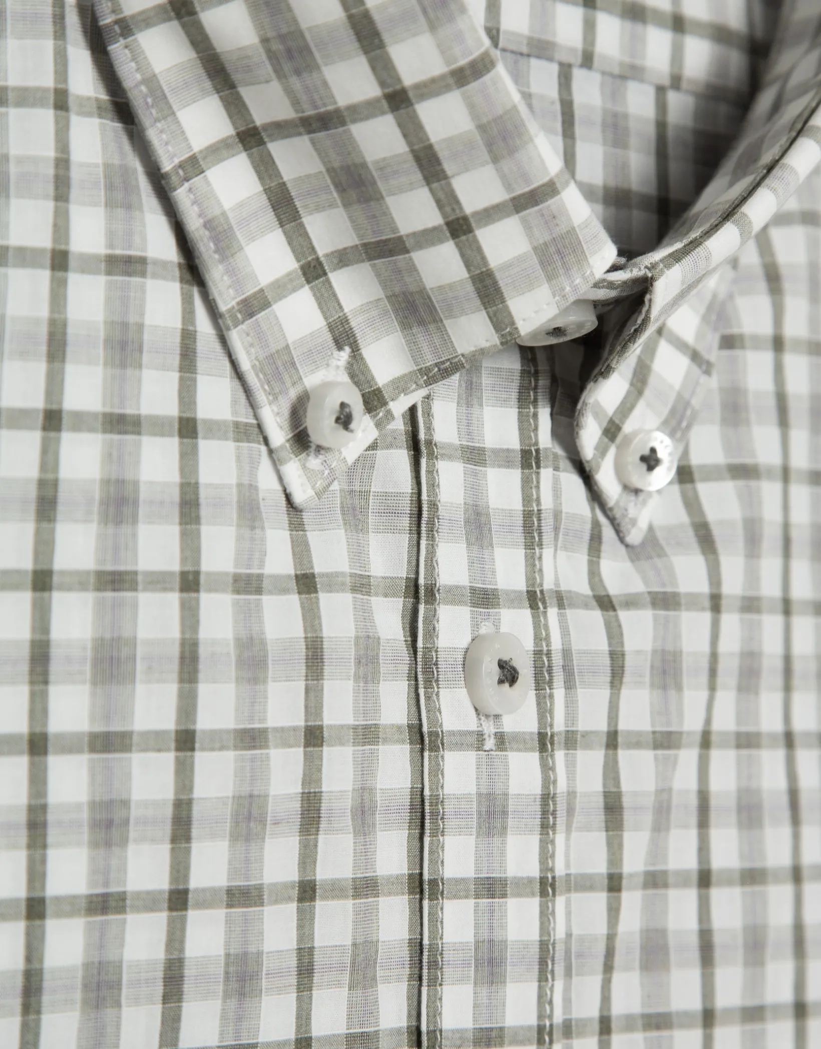 Camisa sport regular cuadros verde caqui