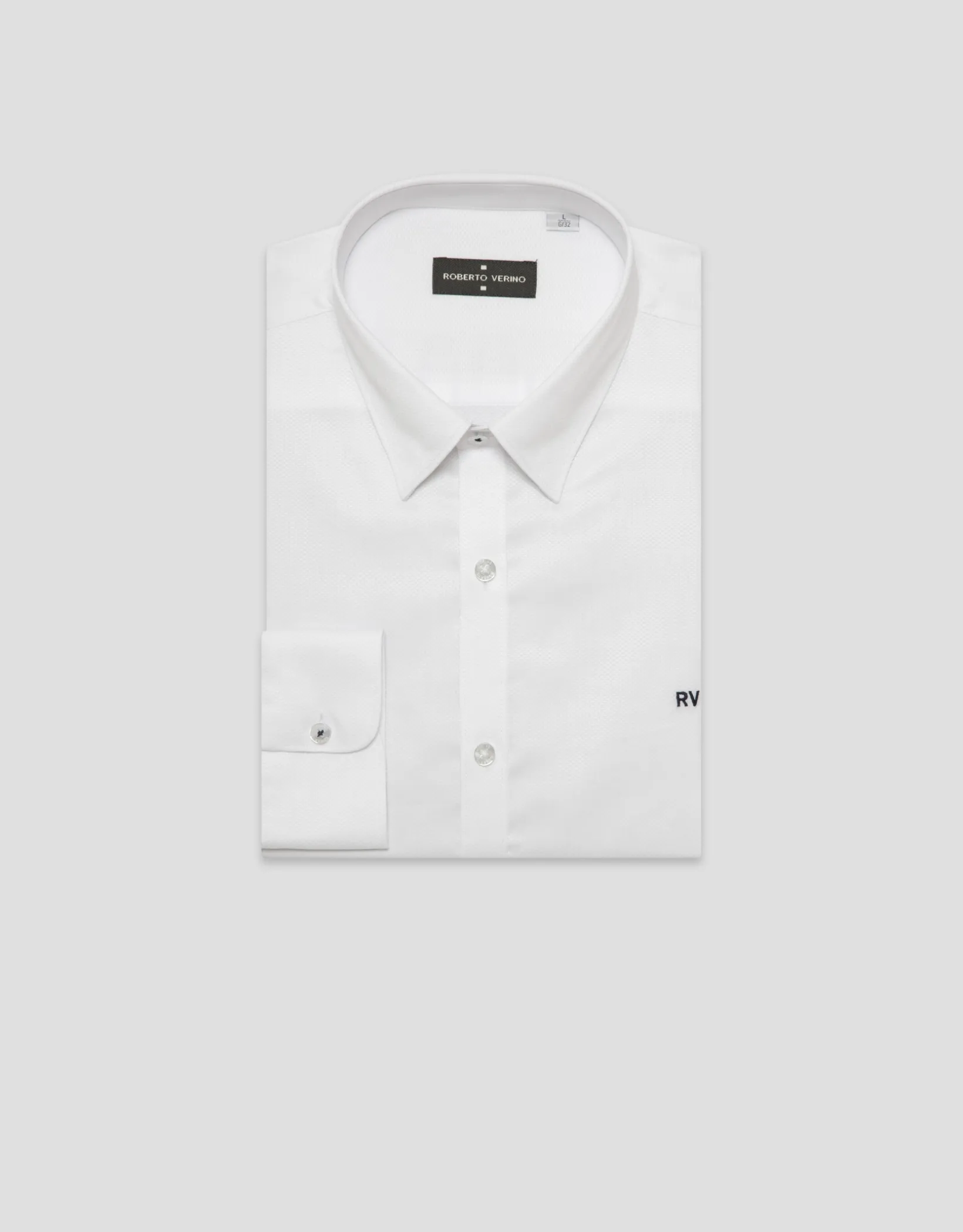 Camisa sport regular estructura blanca