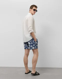 Camisa sport regular lino blanco
