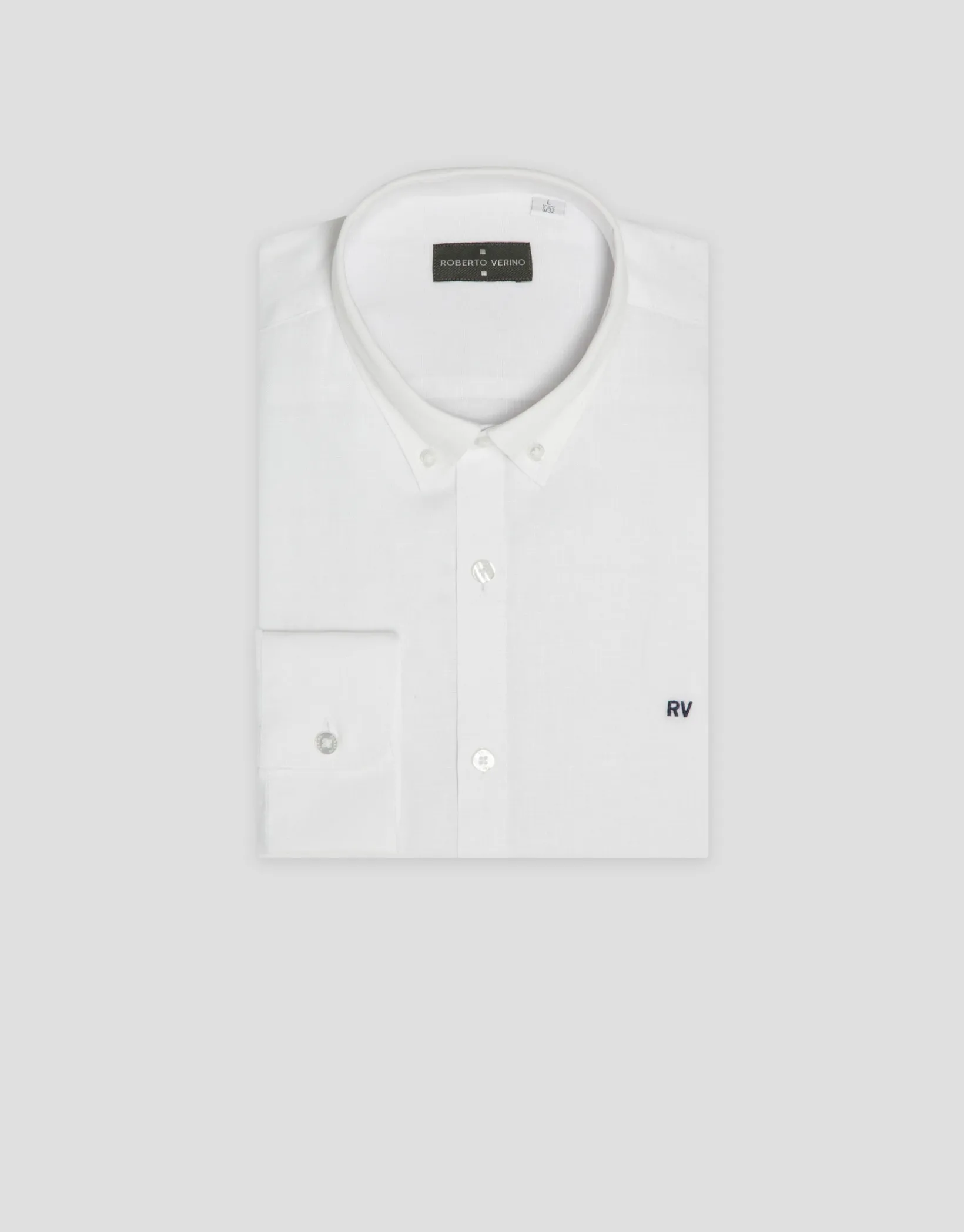 Camisa sport regular lino blanco