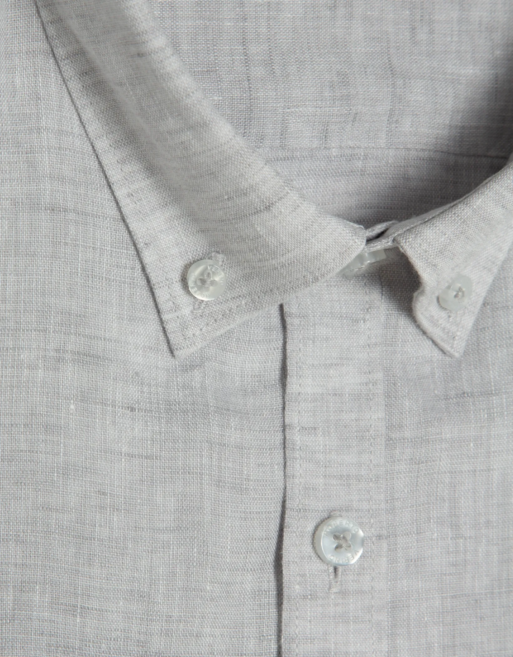 Camisa sport regular lino gris melange