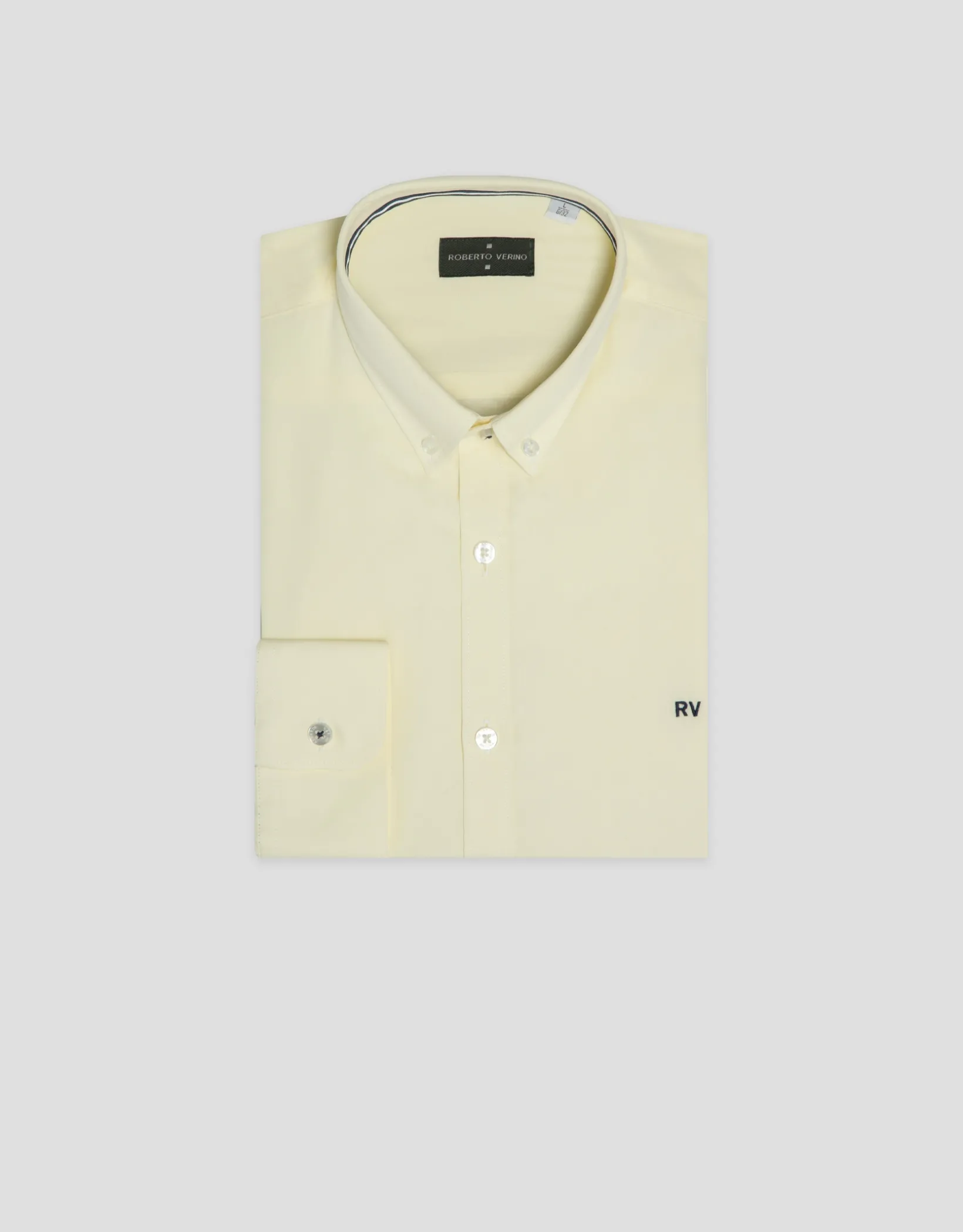 Camisa sport regular oxford amarillo claro