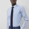 Camisa sport regular raya candela azul medio/blanco