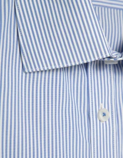 Camisa sport regular raya candela azul medio/blanco