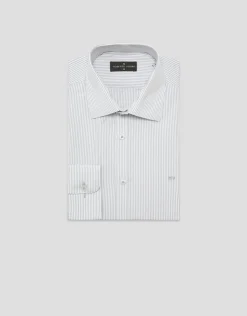 Camisa sport regular raya candela gris/blanco