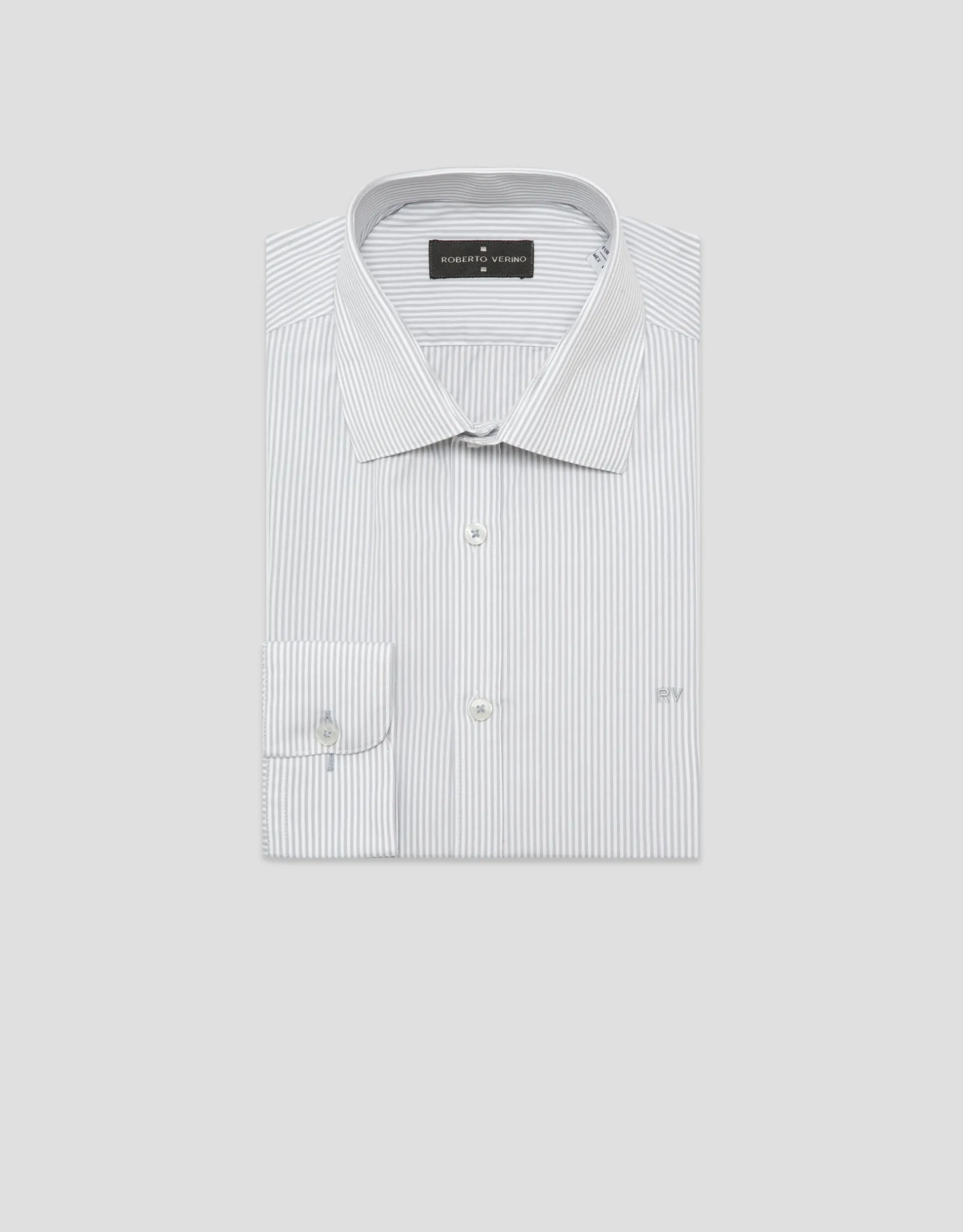 Camisa sport regular raya candela gris/blanco