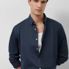 Camisa sport regular tintada marino