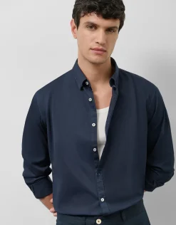 Camisa sport regular tintada marino