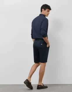 Camisa sport regular tintada marino