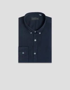 Camisa sport regular tintada marino