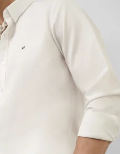 Camisa sport slim blanca con estructura
