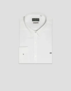 Camisa sport slim blanca con estructura