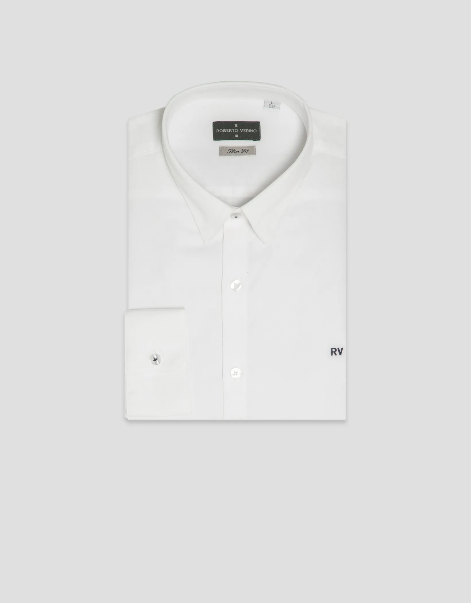 Camisa sport slim blanca con estructura