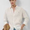 Camisa sport slim lino blanco