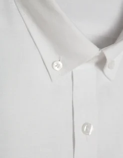 Camisa sport slim lino blanco