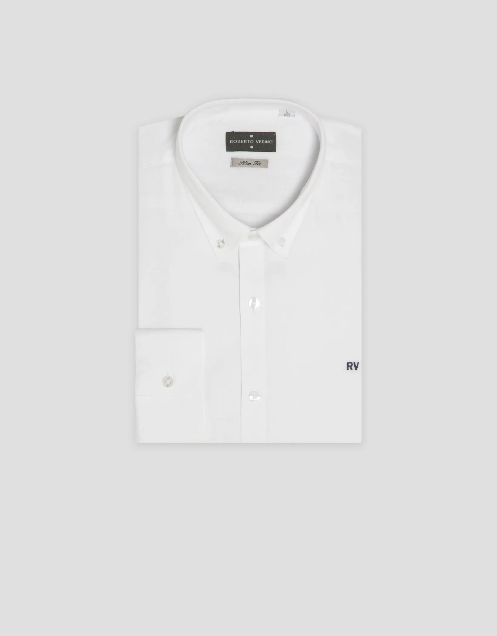 Camisa sport slim lino blanco