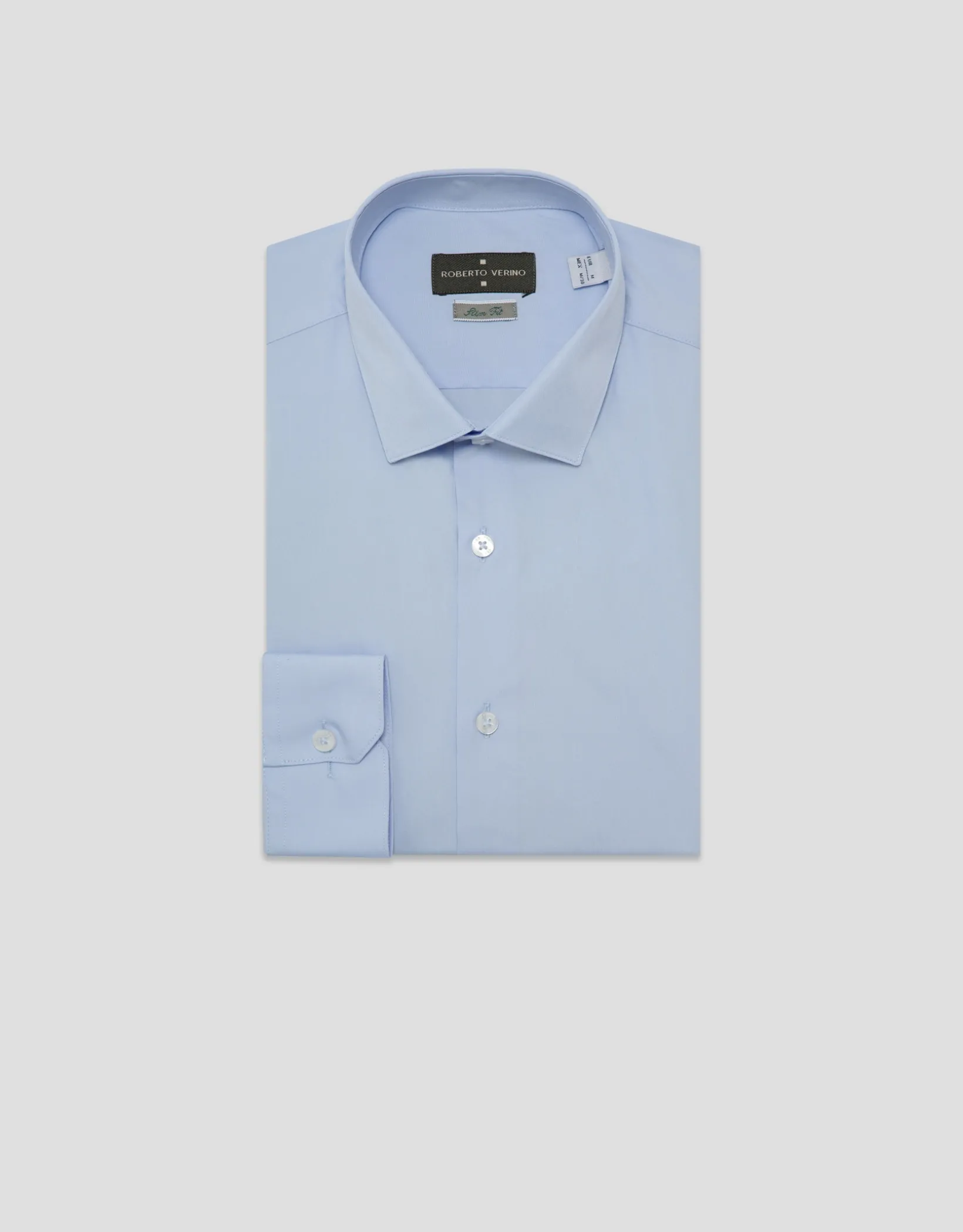 Camisa vestir lisa celeste