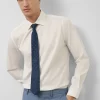 Camisa vestir microestructura blanca